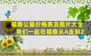 福鼎公墓价格表及图片大全 我们一起在福鼎从A走到Z